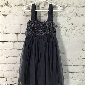 💋Girls Gray Flower Girl Dress Size 7/8
